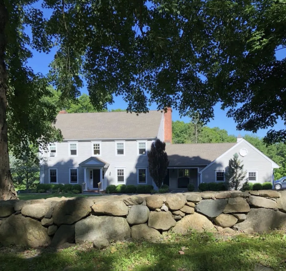 Madalyn Leonard’s grandmother’s home in Redding, Connecticut, where Aardvark Roofing completed the roof about 25 years ago